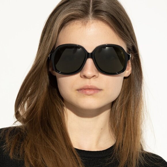 NEW VALENTINO SUNGLASSES VLS-177A BLACK GREEN WOMEN EYEWEAR